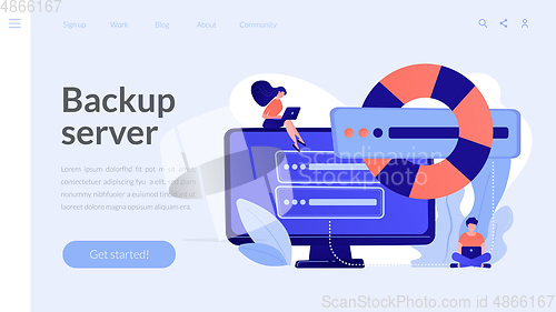 Image of Backup server concept landing page.