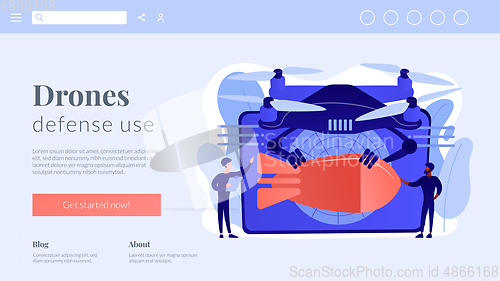 Image of Military drone concept landing page.