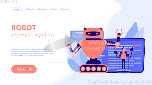 Image of Remotely operated robots concept landing page.