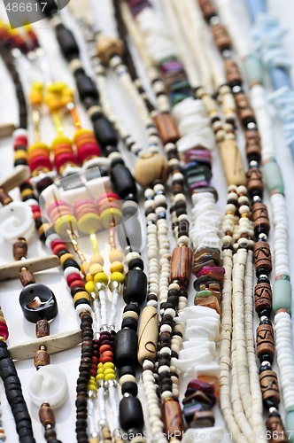 Image of Wood and seashell bead necklaces