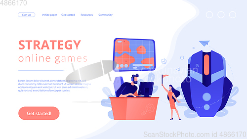 Image of Strategy online games concept landing page.