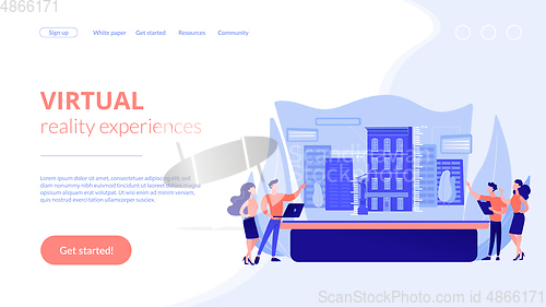 Image of Interactive design visualization concept landing page