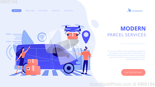 Image of Autonomous courier concept landing page.