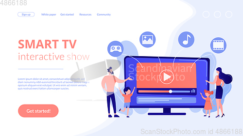 Image of SmartTV content concept landing page.