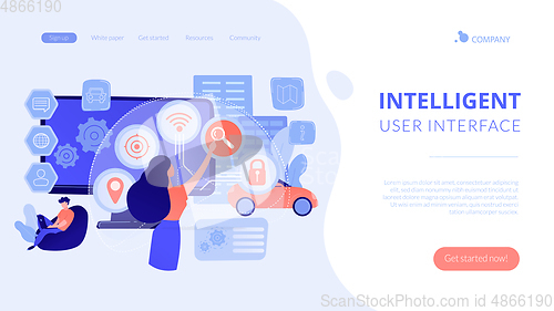 Image of Intelligent interface concept landing page