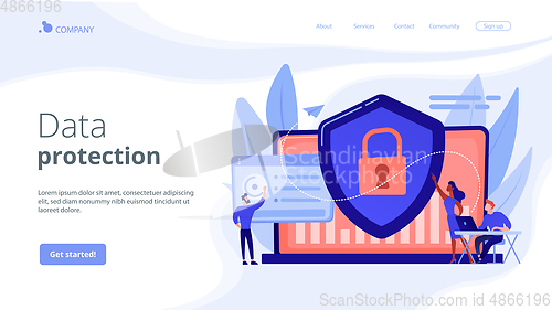 Image of Cyber security concept landing page.