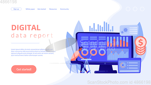 Image of Financial data management concept landing page.