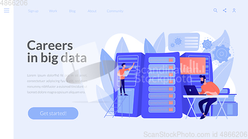Image of Big data engineering concept landing page.