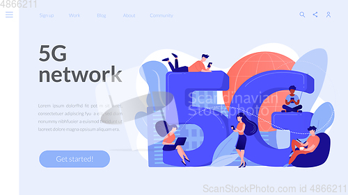 Image of 5g network concept landing page.