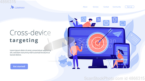 Image of Multi device targeting concept landing page.