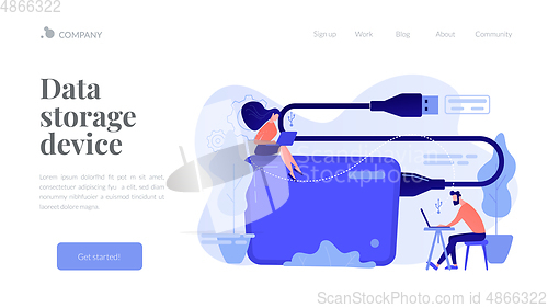 Image of External hard drive concept landing page.