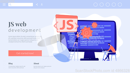 Image of JavaScript concept landing page.