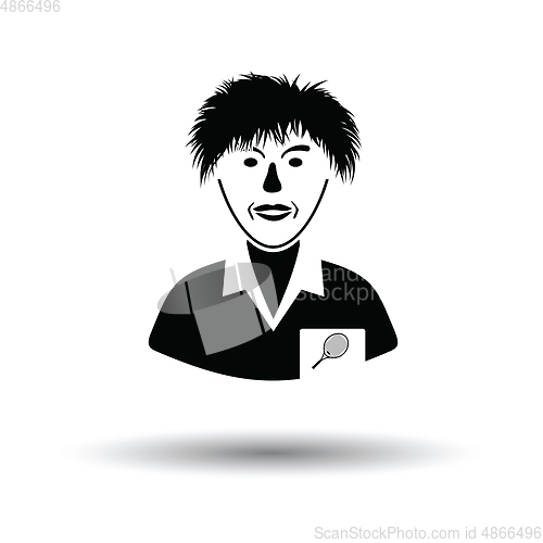 Image of Tennis man athlete head icon