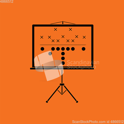 Image of American football game plan stand icon