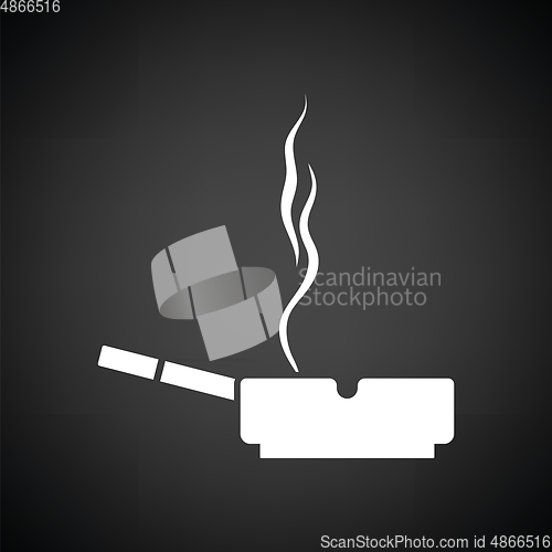 Image of Cigarette in an ashtray icon