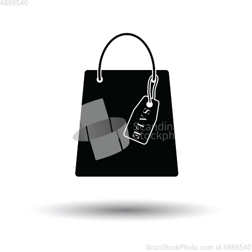 Image of Shopping bag with sale tag icon