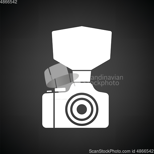Image of Camera with fashion flash icon