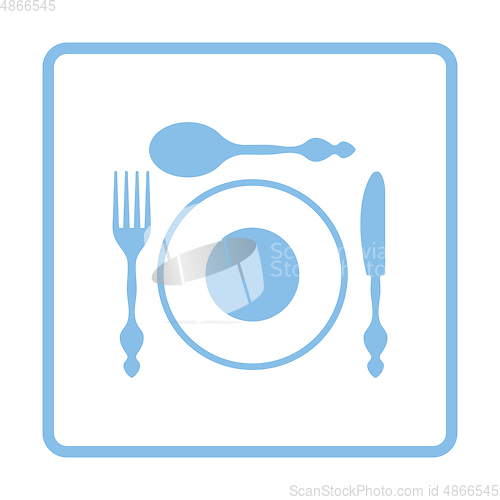 Image of Silverware and plate icon 