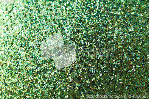 Image of green glitters or sequins background