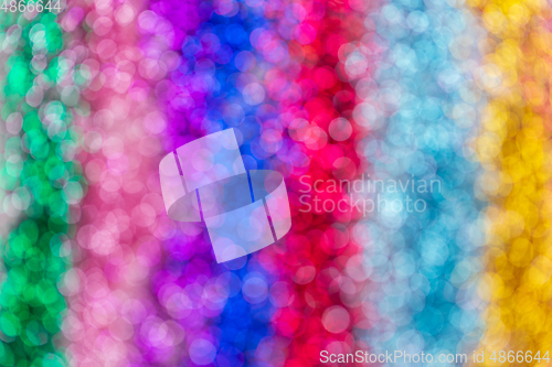 Image of multicolored glitters or sequins bokeh background