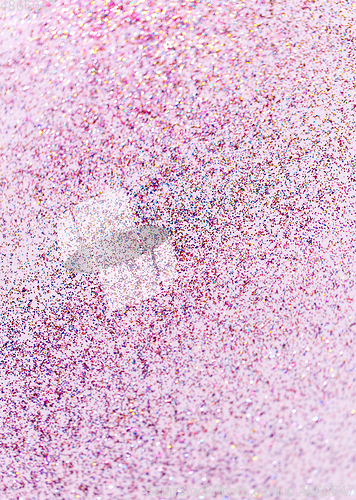 Image of multicolored glitters on white background