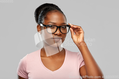 Image of african american woman in glasses