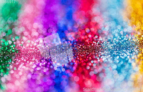 Image of multicolored glitters or sequins background