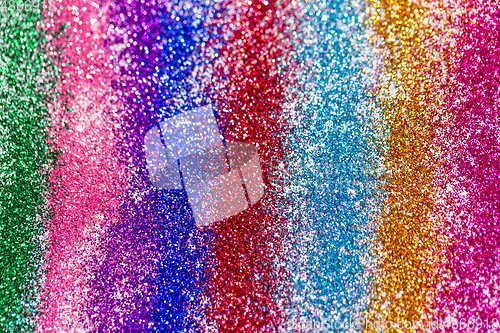 Image of multicolored glitters or sequins background