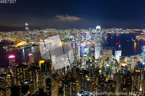 Image of Hong Kong city at night