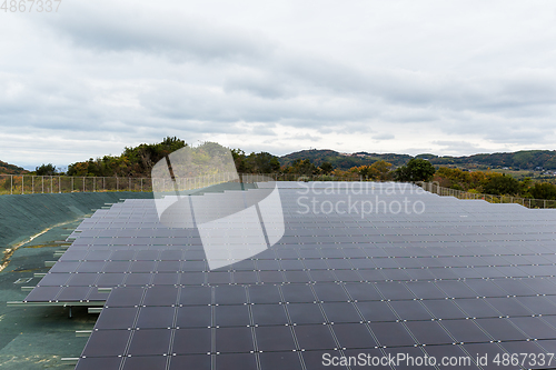 Image of Solar panel at countryside