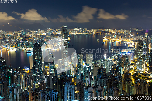 Image of Hong Kong cityscape at night