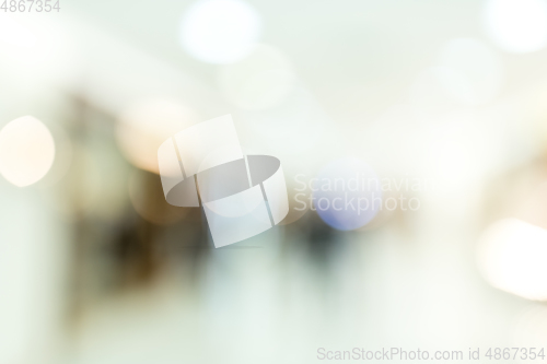 Image of Blurry view of shopping mall