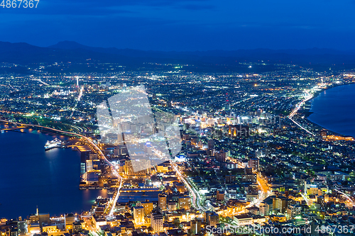 Image of Hakodate City at night