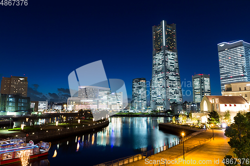 Image of Yokohama city at night