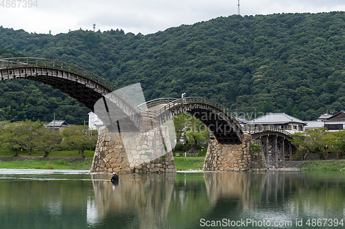 Image of Japanese old Kintai Bridge
