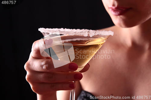 Image of Woman and martini glass