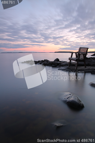 Image of Sunset by the lake