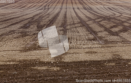 Image of plowed field in autumn