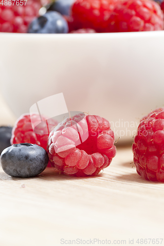 Image of raspberry and blueberry