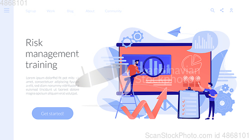 Image of Risk managementconcept landing page.