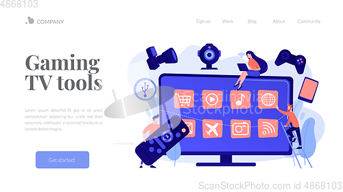 Image of Smart TV accessories concept landing page.