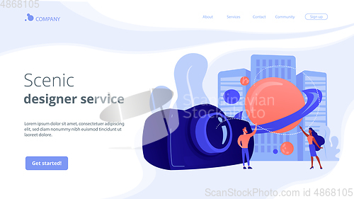 Image of Video design concept landing page.