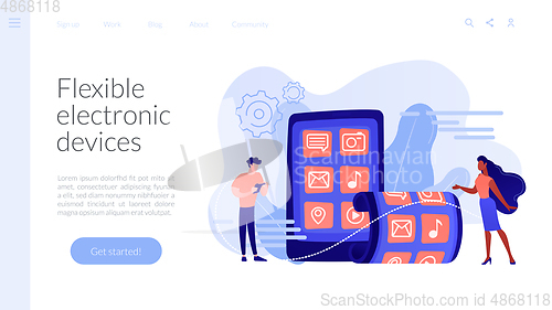 Image of Foldable smartphone concept landing page.