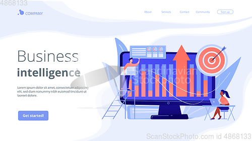 Image of Business Intelligence concept landing page.