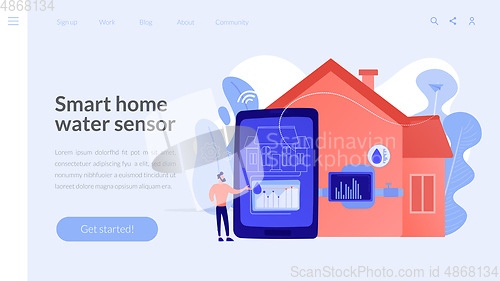 Image of Water contamination detection system concept landing page