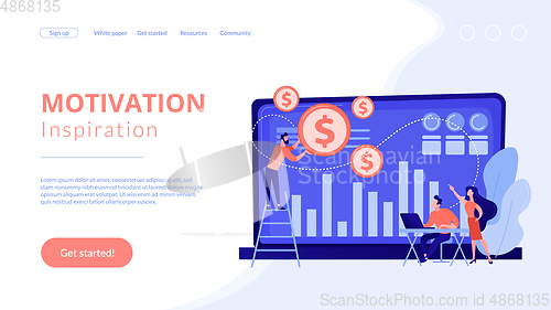 Image of Data monetization concept landing page.