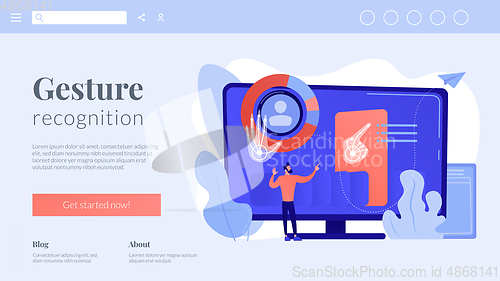 Image of Gesture recognition concept landing page.
