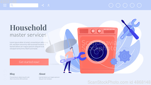 Image of Repair of household appliances concept landing page.