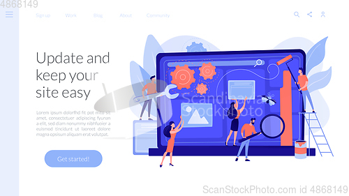 Image of Website maintenance concept landing page