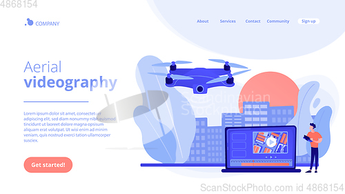 Image of Aerial videography concept landing page